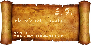 Sükösd Fridolin névjegykártya